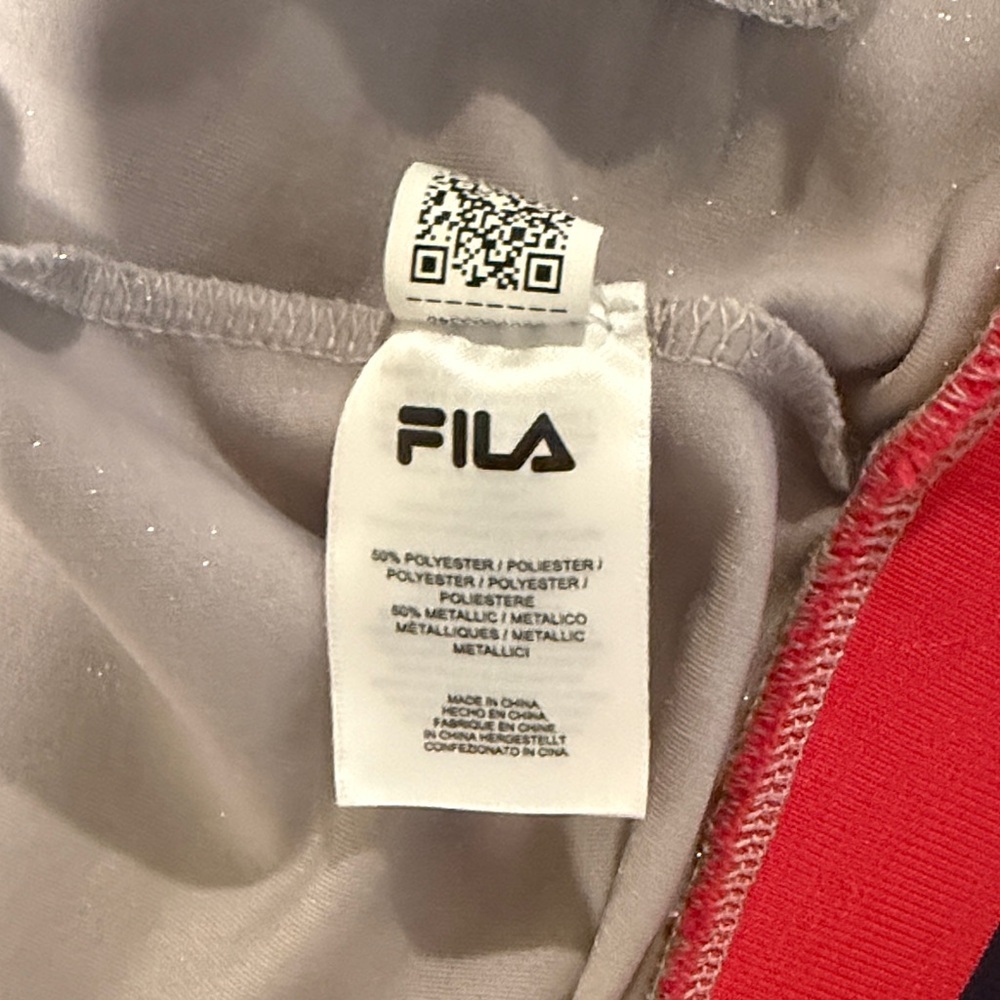 Fila Silver Jacket with Red and Black Trim - Picture 2 of 5
